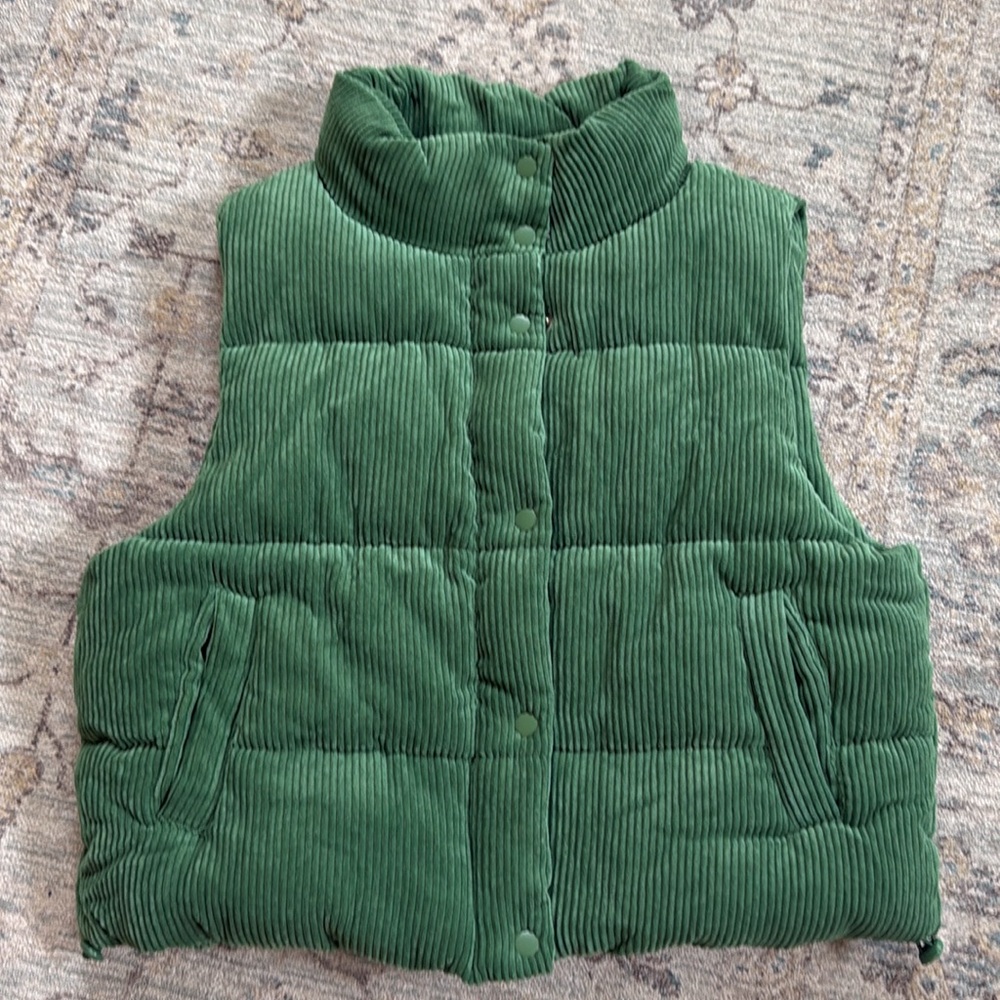 Love Tree Green Corduroy Vest Size L